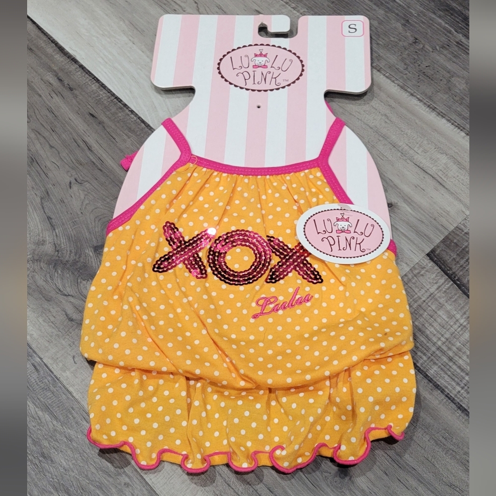 Doggy Dress featuring "XOX" with Colorful Polka Dot Pattern